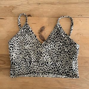 Brandy Melville cropped animal print tank